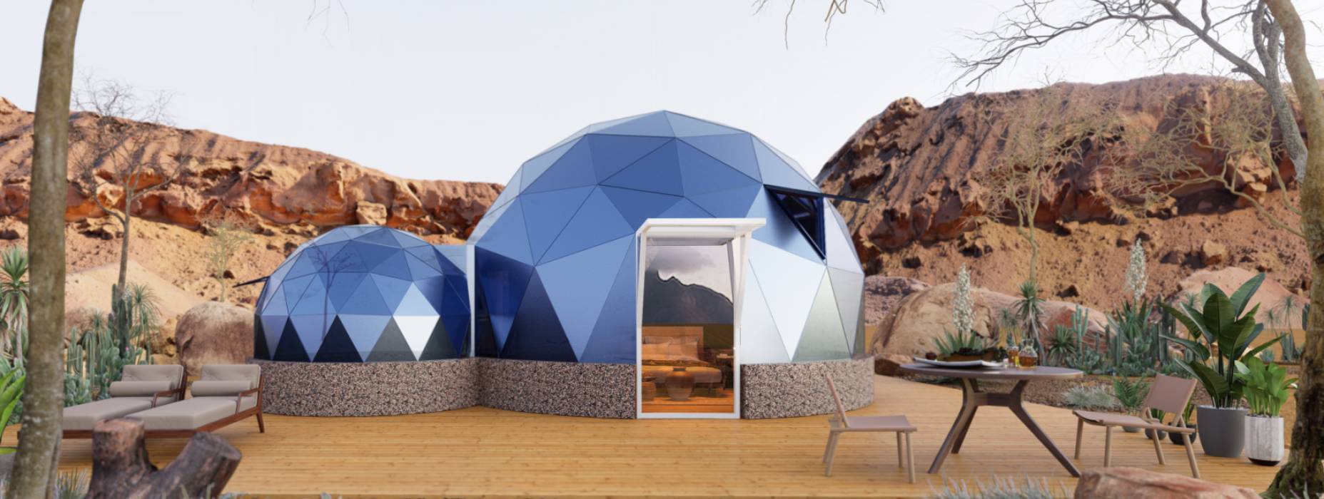 贺兰县球形智能光伏玻璃星空房